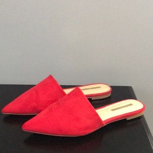 Red Slide Mules